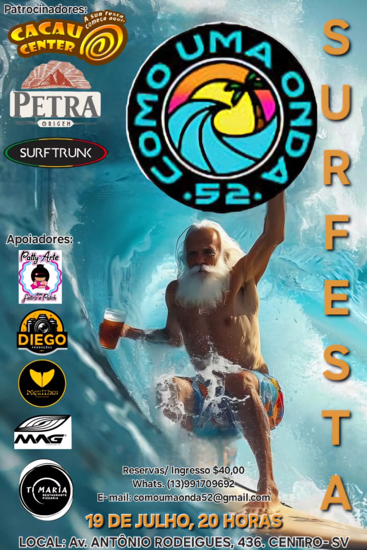 SURFESTA maiores informações watzapp: 13 991709692